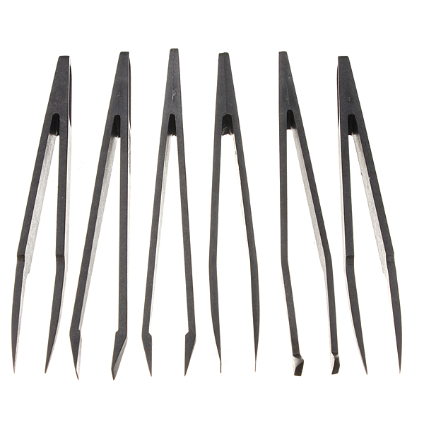 6pcs-Straight-Bend-Anti-static-Tweezer-Heat-Resistant-Repair-Tool-931170