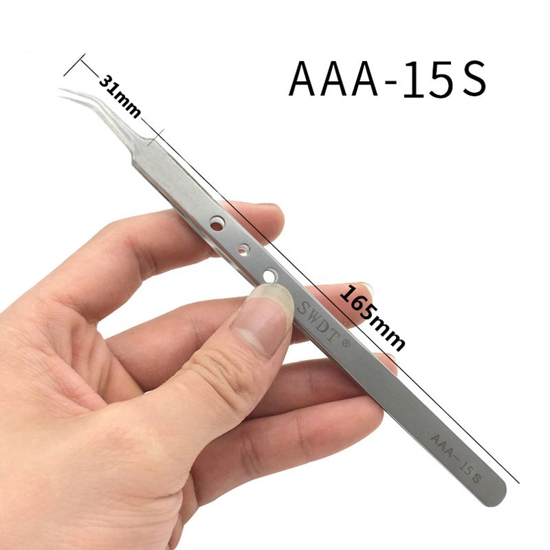 AAA-12S-AAA-14S-AAA-15S-PrecisIion-Pointed-Tweezers-Stainless-Steel-Clamps-Lengthened-Anti-Static-Tw-1456102