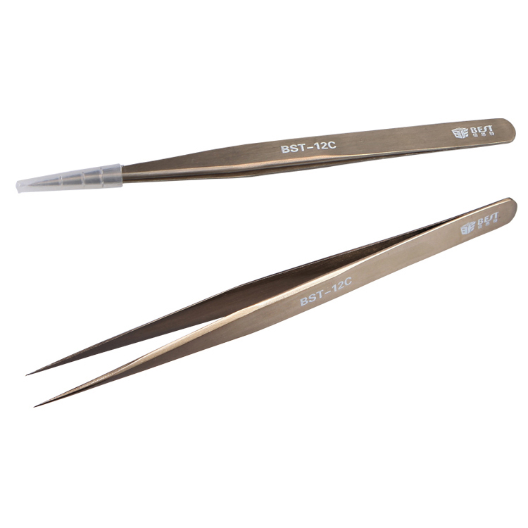 BEST-BST-12C-Mobile-Phone-Repair-Tools-Stainless-Steel-Pointed-Tweezer-Anti-magnetic-Anti-acid-1363159