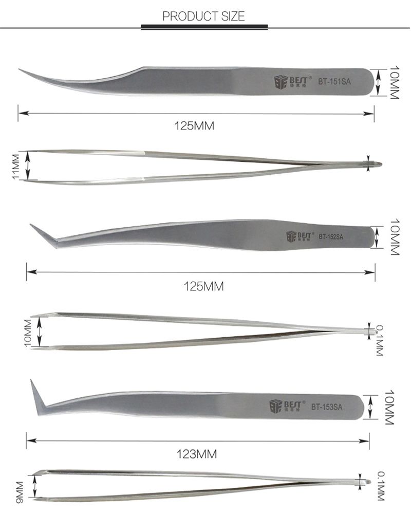 BEST-BST-151SA152SA153SA-Stainless-Steel-Curved-Tweezer-Microelectronics-Product-Repair-Hand-Tool-1350367