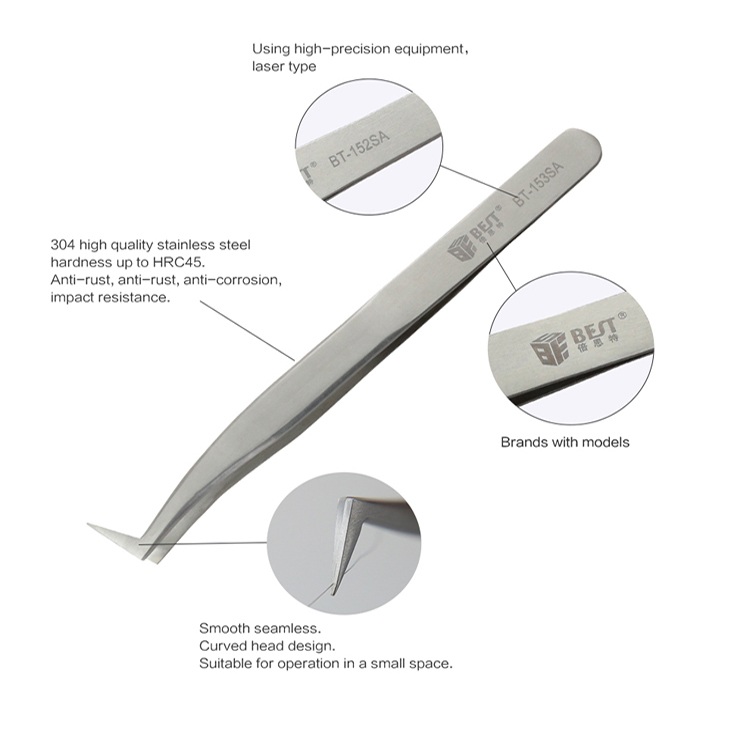 BEST-BST-151SA152SA153SA-Stainless-Steel-Curved-Tweezer-Microelectronics-Product-Repair-Hand-Tool-1350367