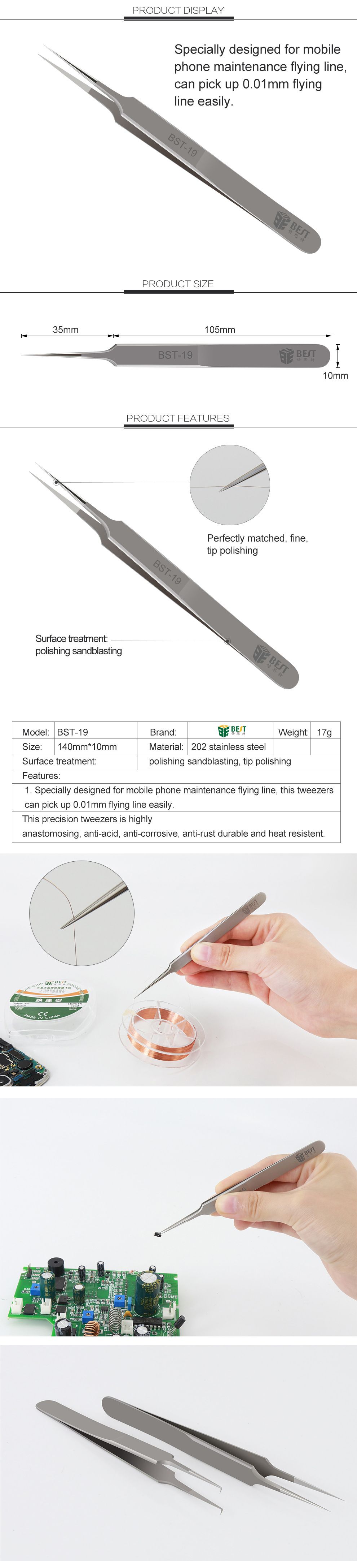 BEST-BST-19-Fine-Floating-wire-Tweezers-Ultra-sharp-Elongated-Mobile-Phone-Fingerprint-Maintenance-F-1390405