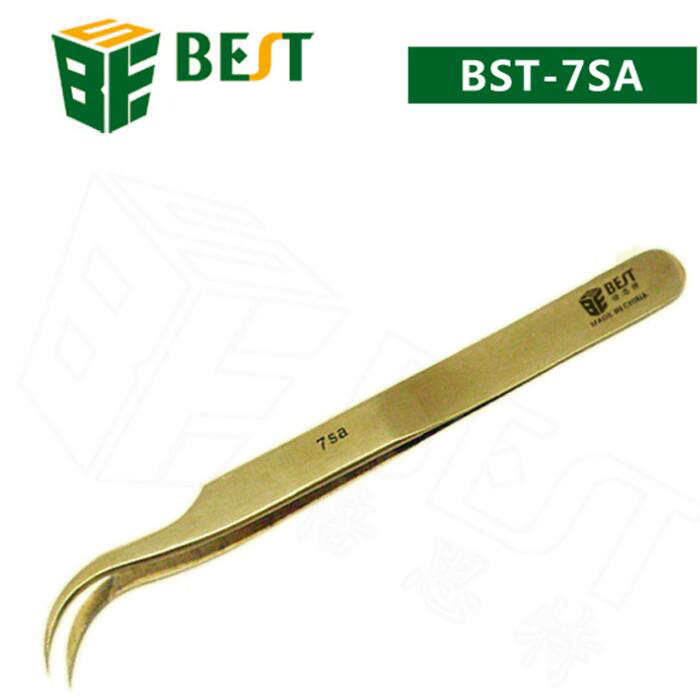 BEST-BST-7SA-Gold-plated-Non-embroidered-Steel-Tweezers-Gold-Steel-Ultra-sharp-Tweezers-Wear-resista-1369261
