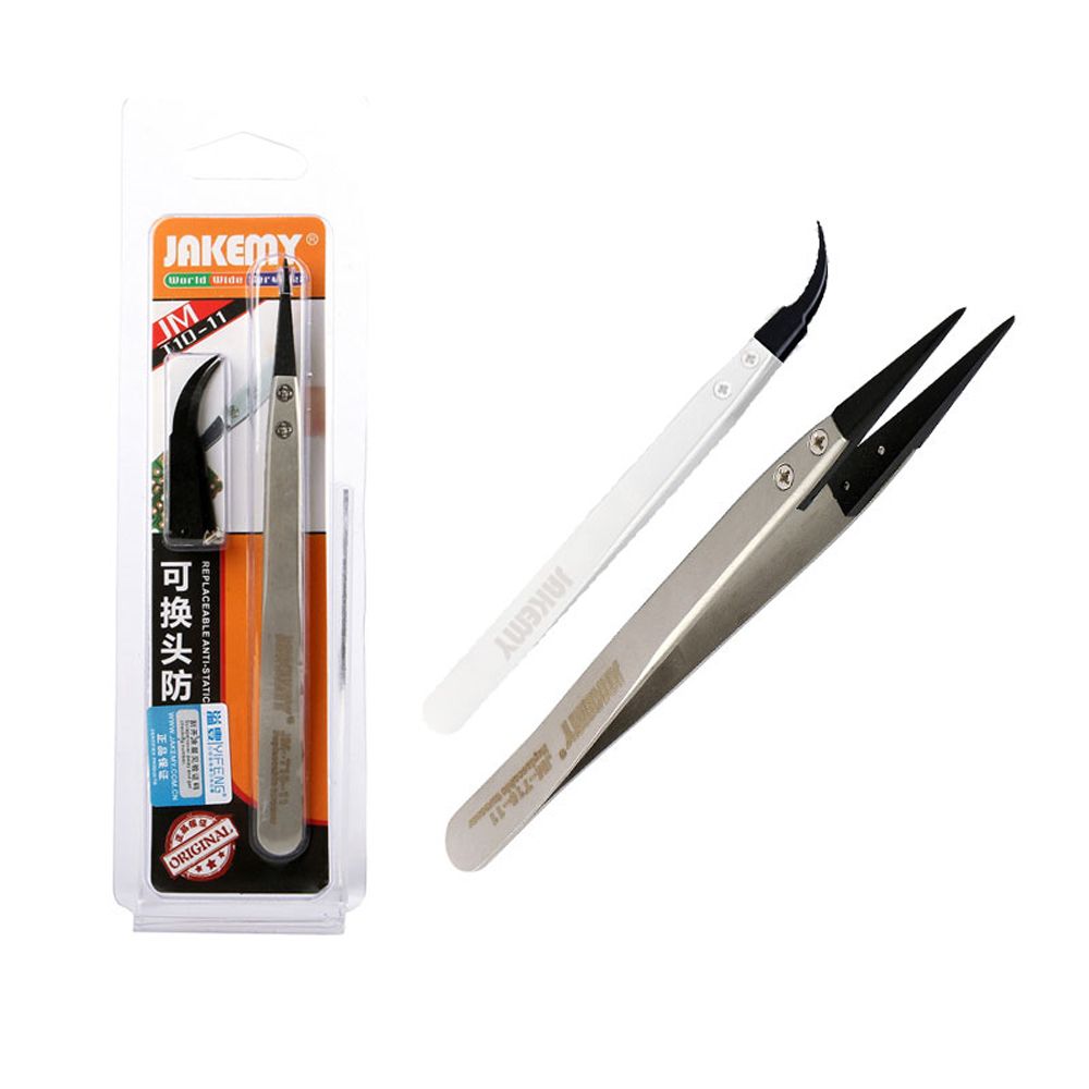 JAKEMY-JM-T10-11-Stainless-Steel-Electronic-Anti-static-Tweezers-Pointed-and-Curved-Replaceable-Twee-1497381