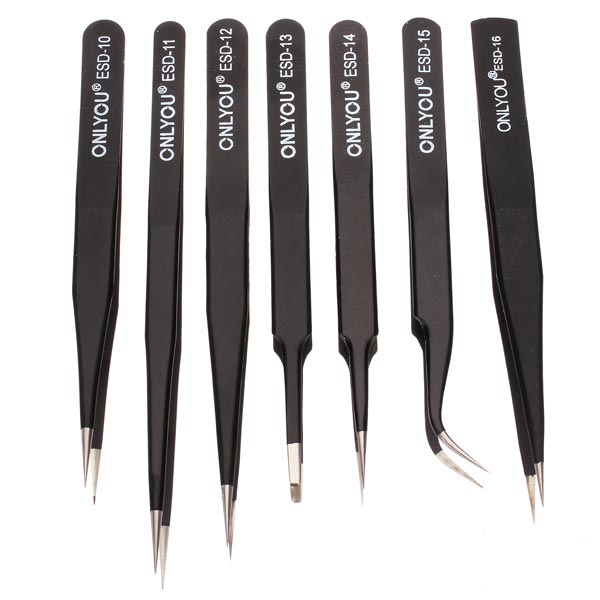 ONLYOUreg-ESD-7pcs-BGA-Precision-Tweezer-Set-Anti-Static-Tweezers-Stainless-Tweezers-924799