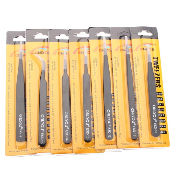 ONLYOUreg-ESD-7pcs-BGA-Precision-Tweezer-Set-Anti-Static-Tweezers-Stainless-Tweezers-924799