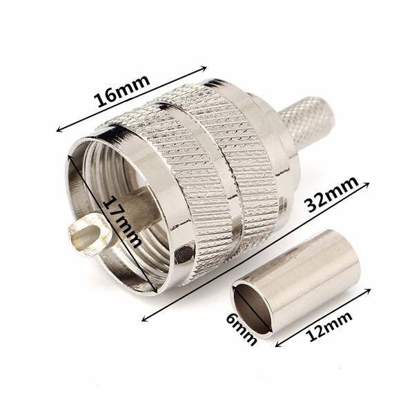 10pcs-UHF-Male-Connector-Pl259-Plug-Crimp-RG58-RG142-LMR195-Cable-Connector-Adapter-1242180