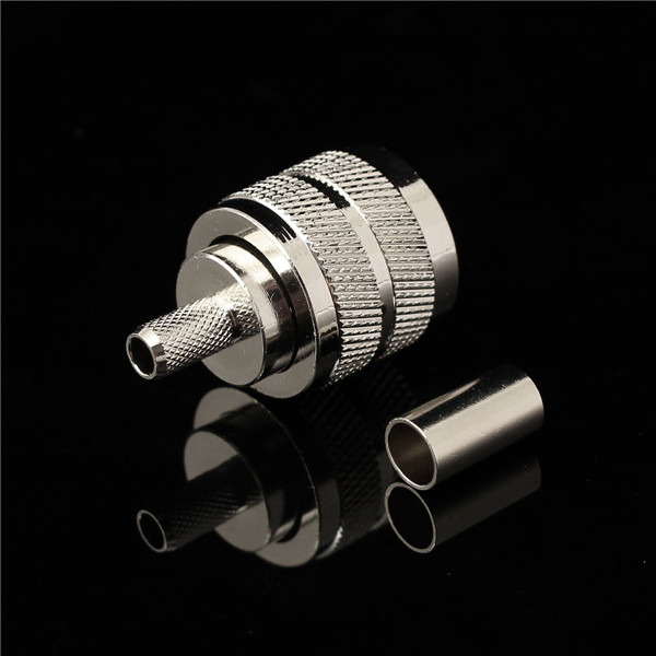 UHF-Male-Connector-Pl259-Plug-Crimp-RG58-RG142-LMR195-Cable-Straight-Connector-Adapter-1242179