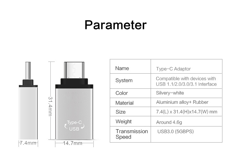 Bakeey-Type-C-To-USB-30-OTG-Adapter-For-mi8-Huawei-P20-Pocophone-f1-Oneplus-6T-S9-Note9-1409490