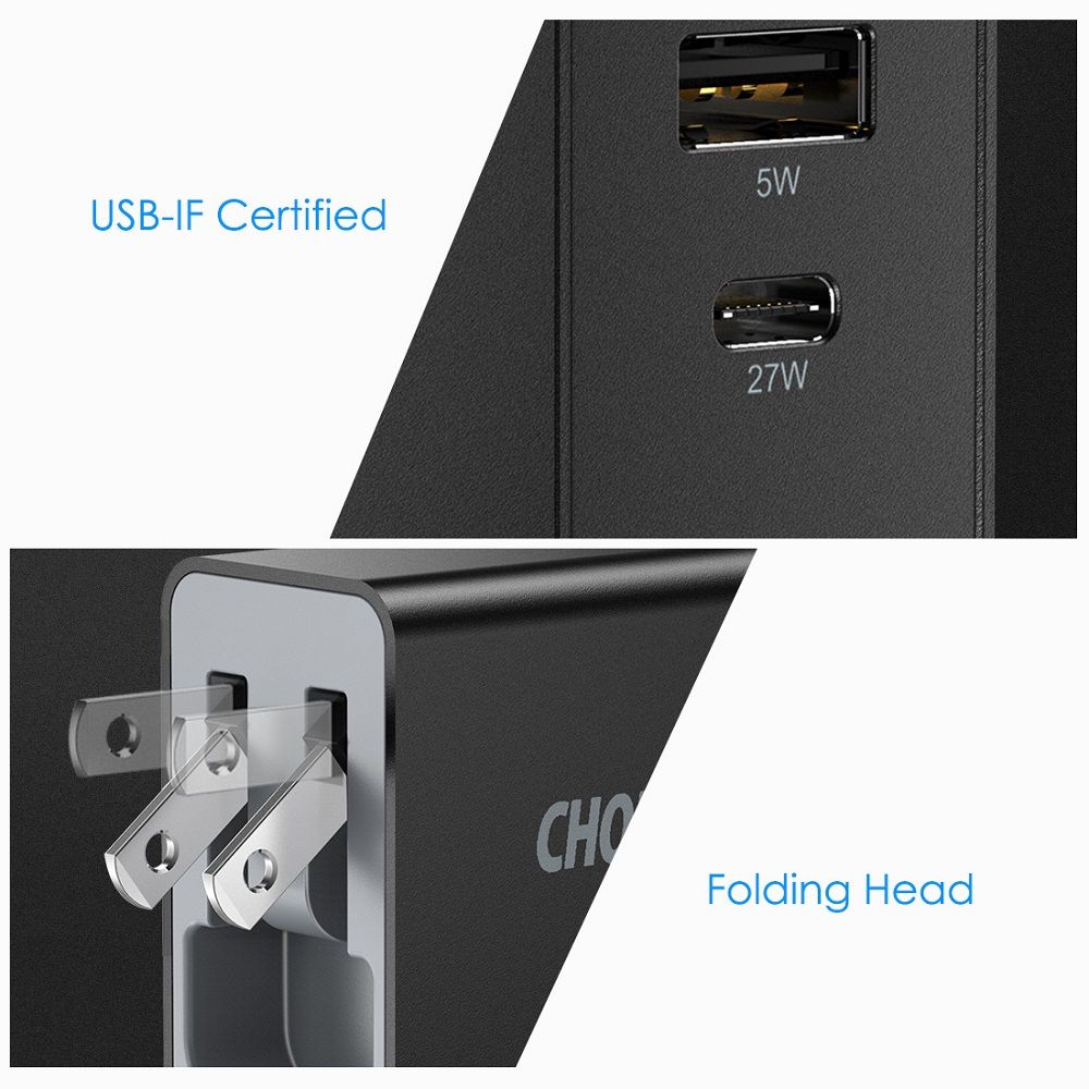 CHOETECH-32W-US-USB-A-Type-C-PD-Charger-Power-Adapter-Wall-Charger-for-Smartphone-Tablet-1630293