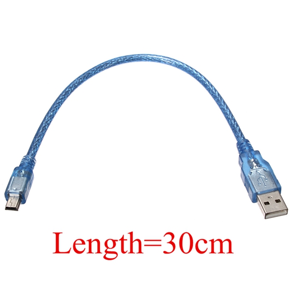 10pcs-30CM-Blue-Male-USB-20A-To-Mini-Male-USB-B-Cable-For-1154691