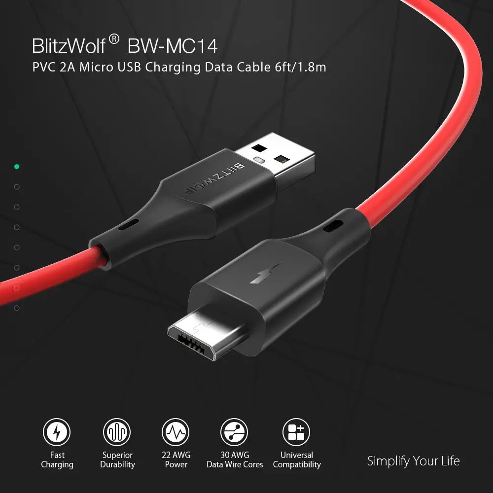 3-Pack-BlitzWolfreg-BW-MC14-Micro-USB-Charging-Data-Cable-6ft18m-For-ASUS-ZenFone-Max-Pro-Red-1698981