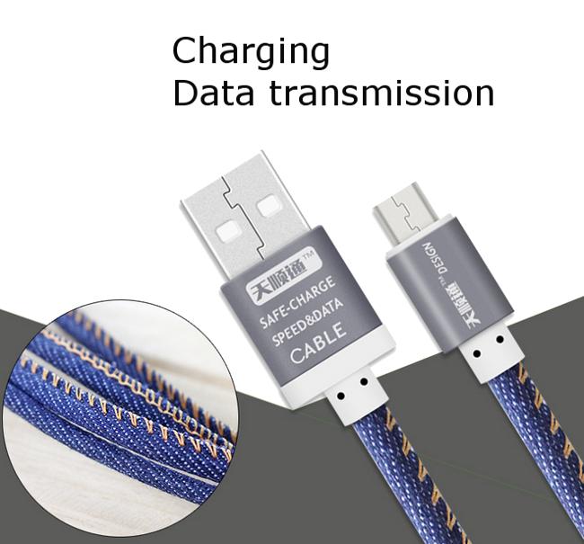 3Pcs-TIANSTON-Denim-2A-USB-Type-C-1m328ft-Charging-Data-Cable-For-Samsung-1219861