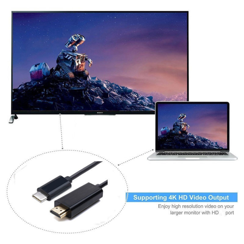 6ft-18M-4K-USB31-Type-C-Male-to-HD-Male-Adapter-Cable-For-Tablet-MacBook-Pro-1262473