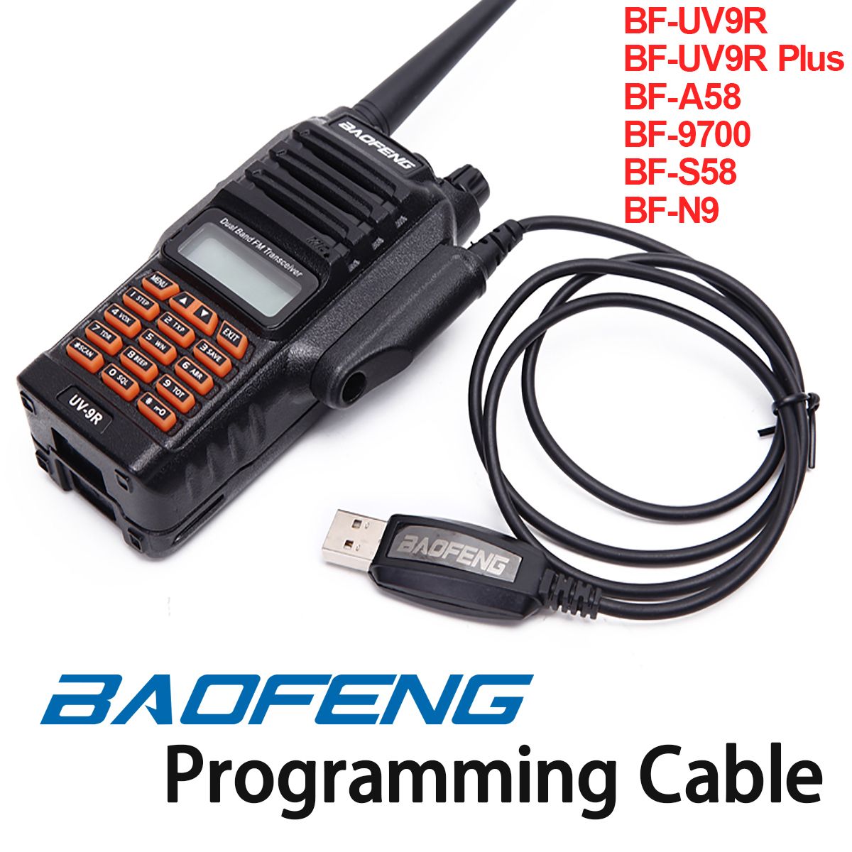 BAOFENG-Two-Way-Walkie-Talkie-USB-Programming-Cable-CD-Firmware-For-Plus-Radio-BF-UV9R-BF-A58-BF-970-1439373