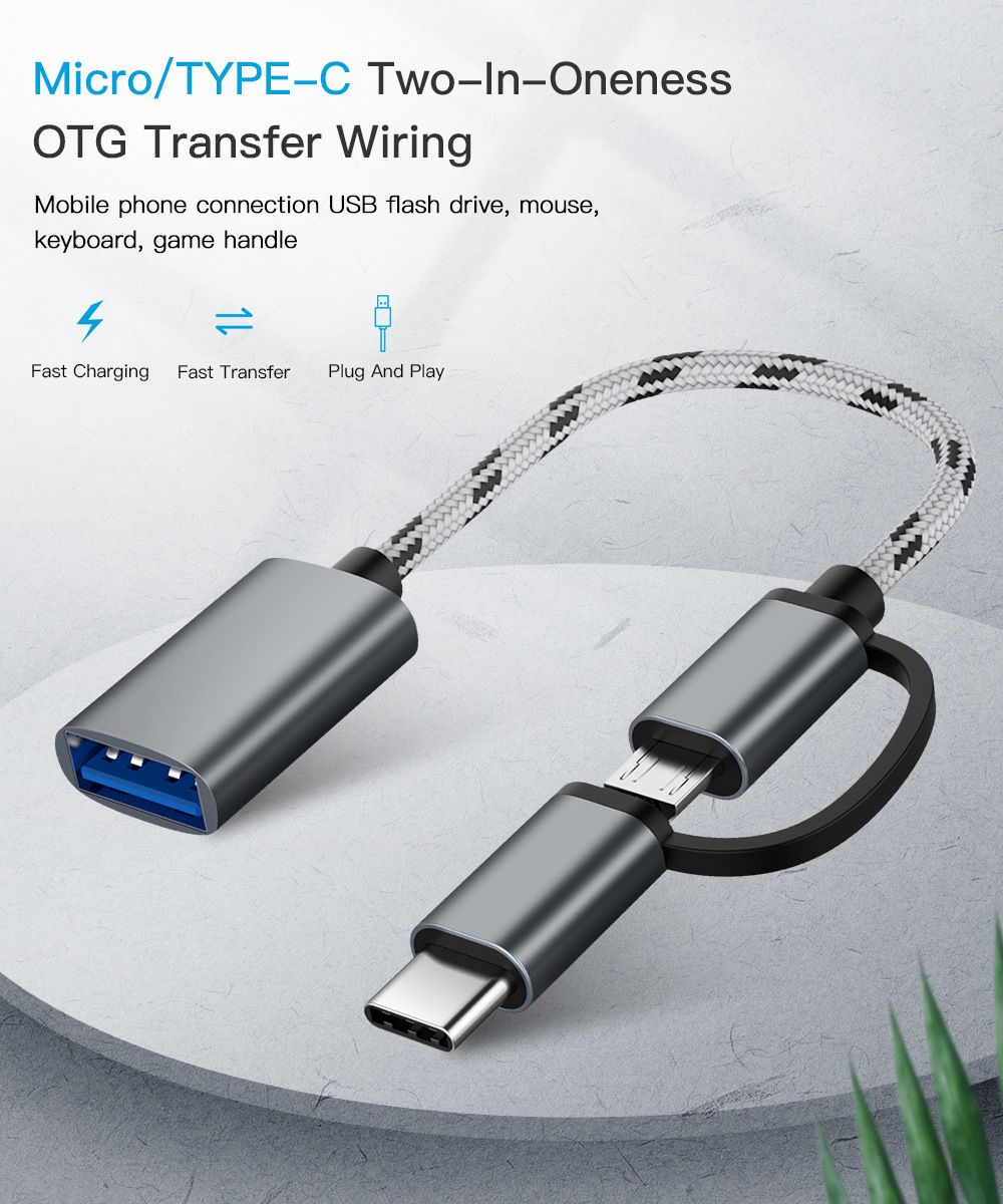 Bakeey-2-In-1-Type-C-Micro-USB30-Fast-Charging-Transfer-OTG-Adapter-Cable-For-Huawei-P30-Pro-Mate-30-1617017