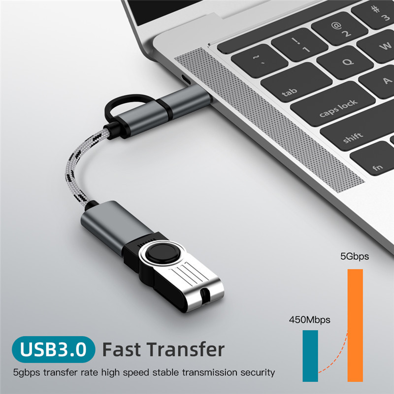 Bakeey-2-In-1-Type-C-Micro-USB30-Fast-Charging-Transfer-OTG-Adapter-Cable-For-Huawei-P30-Pro-Mate-30-1617017