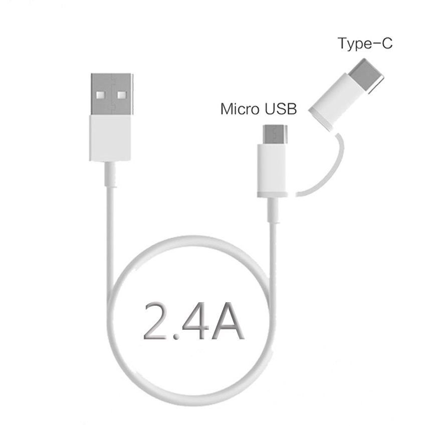 Bakeey-2-in-1-QC-30-Type-C-Micro-USB-Fast-Charging-Cable-30cm-For-Oneplus-5-6-Note-4x-1231060