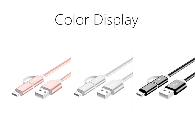 Bakeey-2-in-1-Type-C-Micro-USB-Nylon-Braided-Data-Charging-Cable-USB-20-for-6-Oneplus-S8-S7-1198446