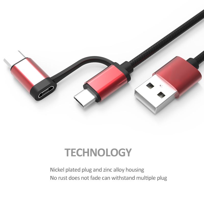 Bakeey-21A-Micro-USB-Type-C-2in1-Fast-Charging-Aluminum-Alloy-Braided-Wire-Data-Cable-For-HUAWEI-P30-1531987