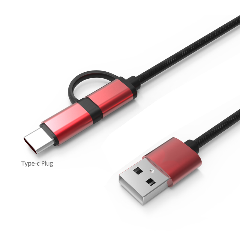 Bakeey-21A-Micro-USB-Type-C-2in1-Fast-Charging-Aluminum-Alloy-Braided-Wire-Data-Cable-For-HUAWEI-P30-1531987