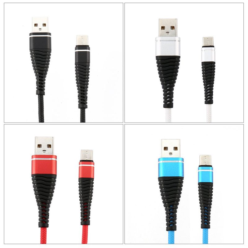 Bakeey-24A-Spring-Micro-USB-Type-C-Fast-Charging-Data-Cable-For-Huawei-P30-Pro-Mate-30-5G-9Pro-K20-P-1617020