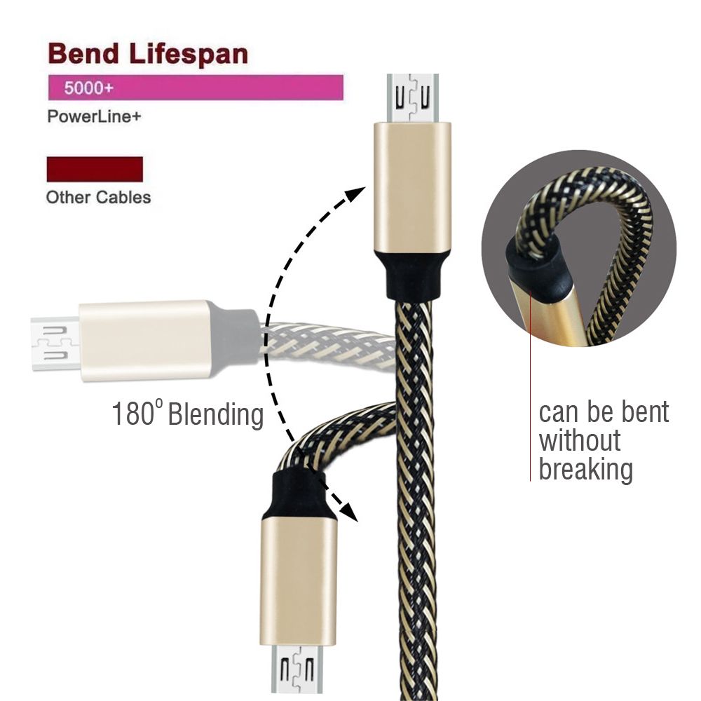 Bakeey-3A-Micro-USB-Braided-Fast-Charging-Data-Cable-28cm-For-Note-5-S7-Edge-S6-1234852