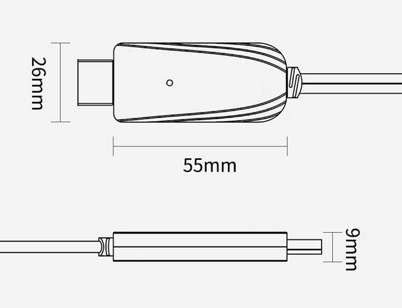 Bakeey-Universal-HD-On-screen-Cable-Typc-c-Micro-USB-to-HDMI-Cable-TV-Projector-On-screen-Device-For-1750342