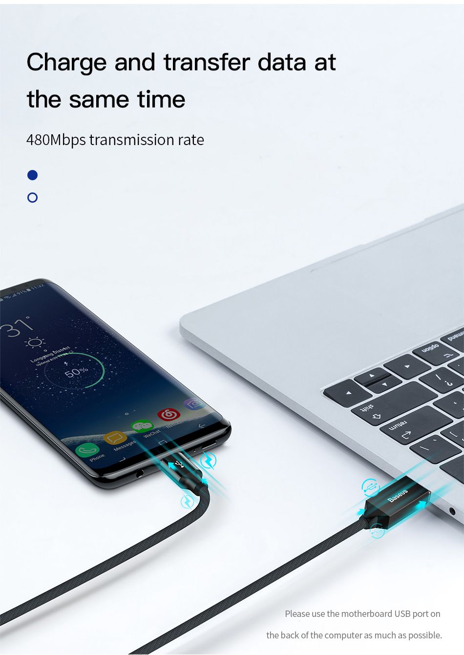 Baseus-5M-QC30-USB-Type-C-Fast-Charging-Data-Long-Cable-For-Oneplus-6T-Xiaomi-Mi8-Pocophone-F1-S9-1396627