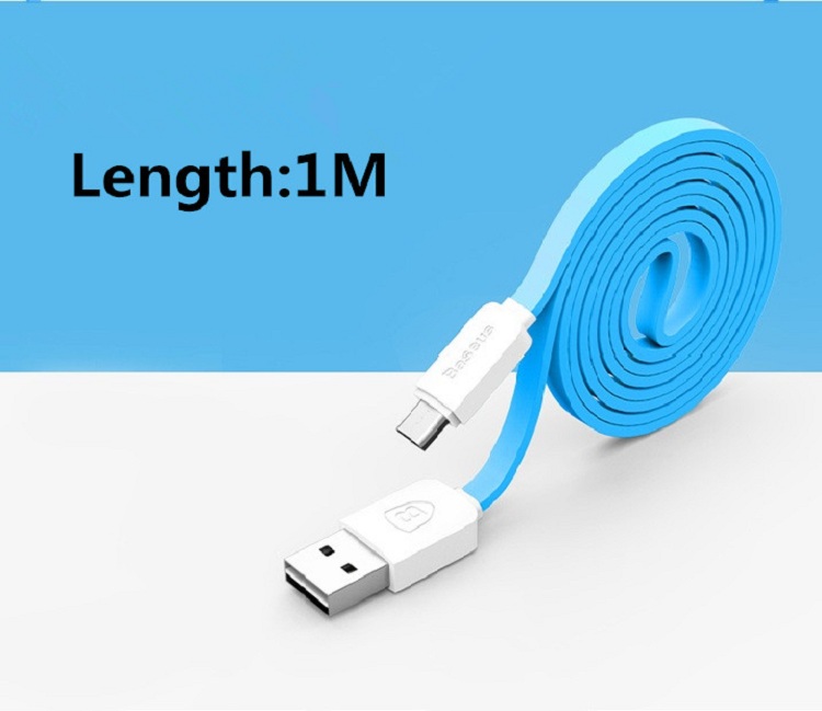 Baseus-String-Series-1M-Micro-USB-Noodles-Line-Charging-Data-Cable-for-Android-995086