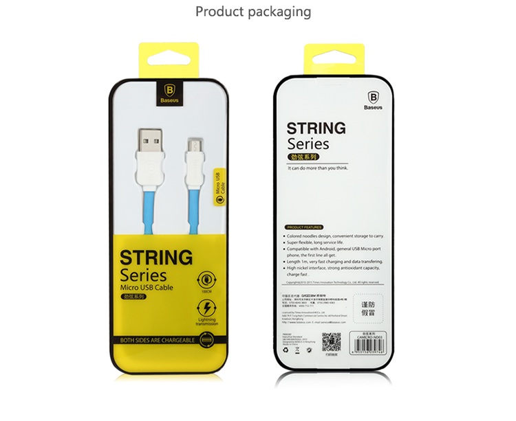 Baseus-String-Series-1M-Micro-USB-Noodles-Line-Charging-Data-Cable-for-Android-995086