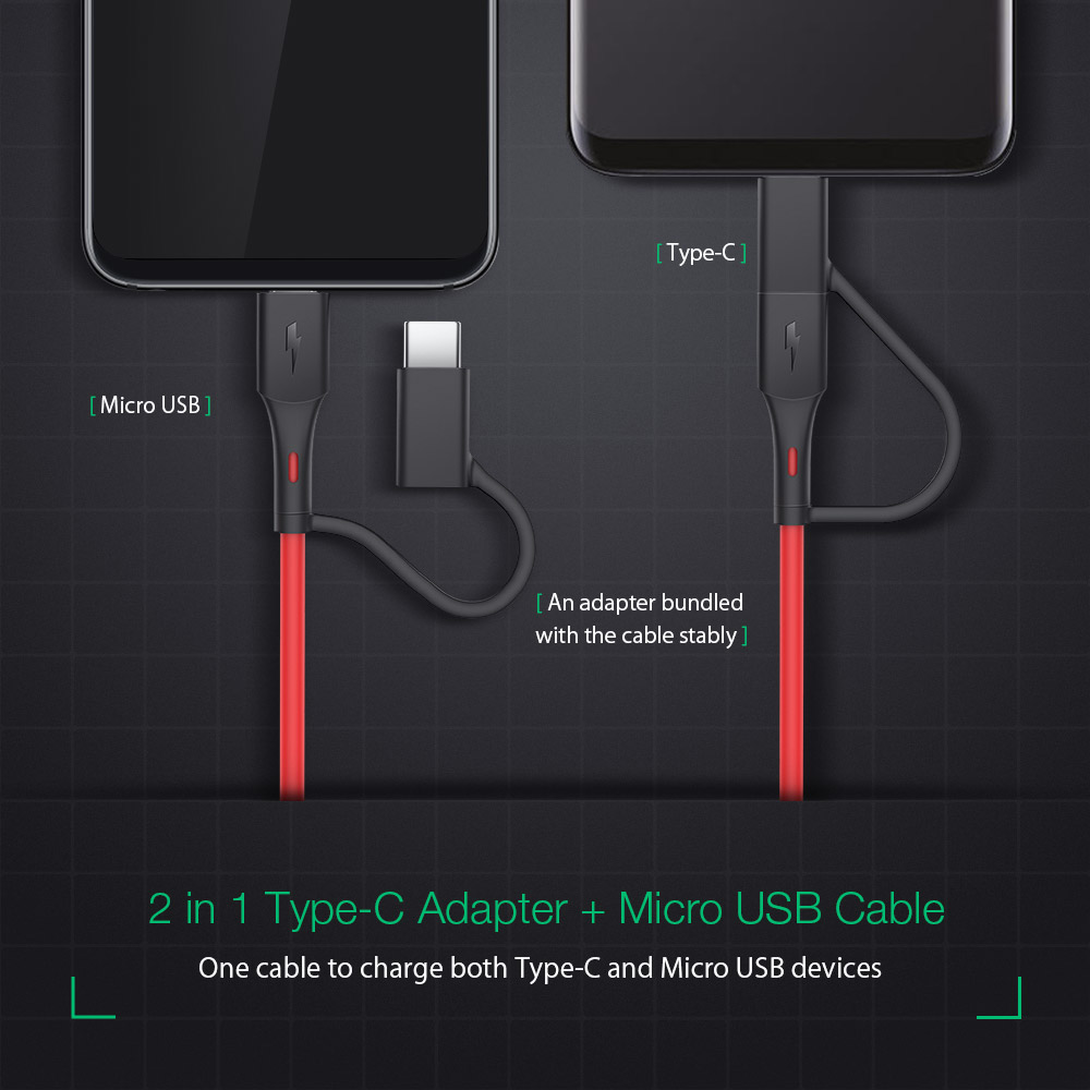 BlitzWolfreg-BW-MT3-3A-2-in-1-Data-Cable-Type-C-Micro-USB-Fast-Charging-Adapter-3ft-6ft-For-Mi10-One-1418609