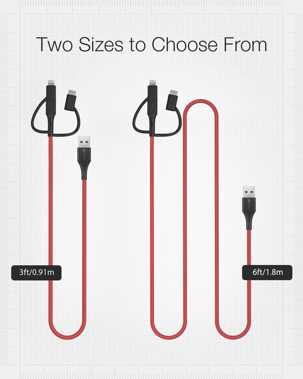 BlitzWolfreg-BW-MT4-3-in-1-Type-C-Lightning-Micro-USB-Data-Cable-With-MFI-Certified-3ft091m-for-Sams-1475579