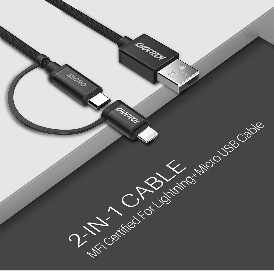 CHOETECH-2-in-1-24A-Micro-USB-Lightning-for-Nylon-Data-Cable-for-iPhone-7-Plus-Note-4-1198593