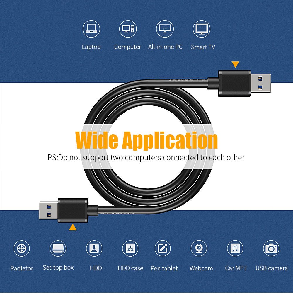 Essager-2A-USB-30-Male-to-Male-5Gbps-Extension-Data-Cable-For-Radiator-Hard-Disk-Webcom-PC-1587073