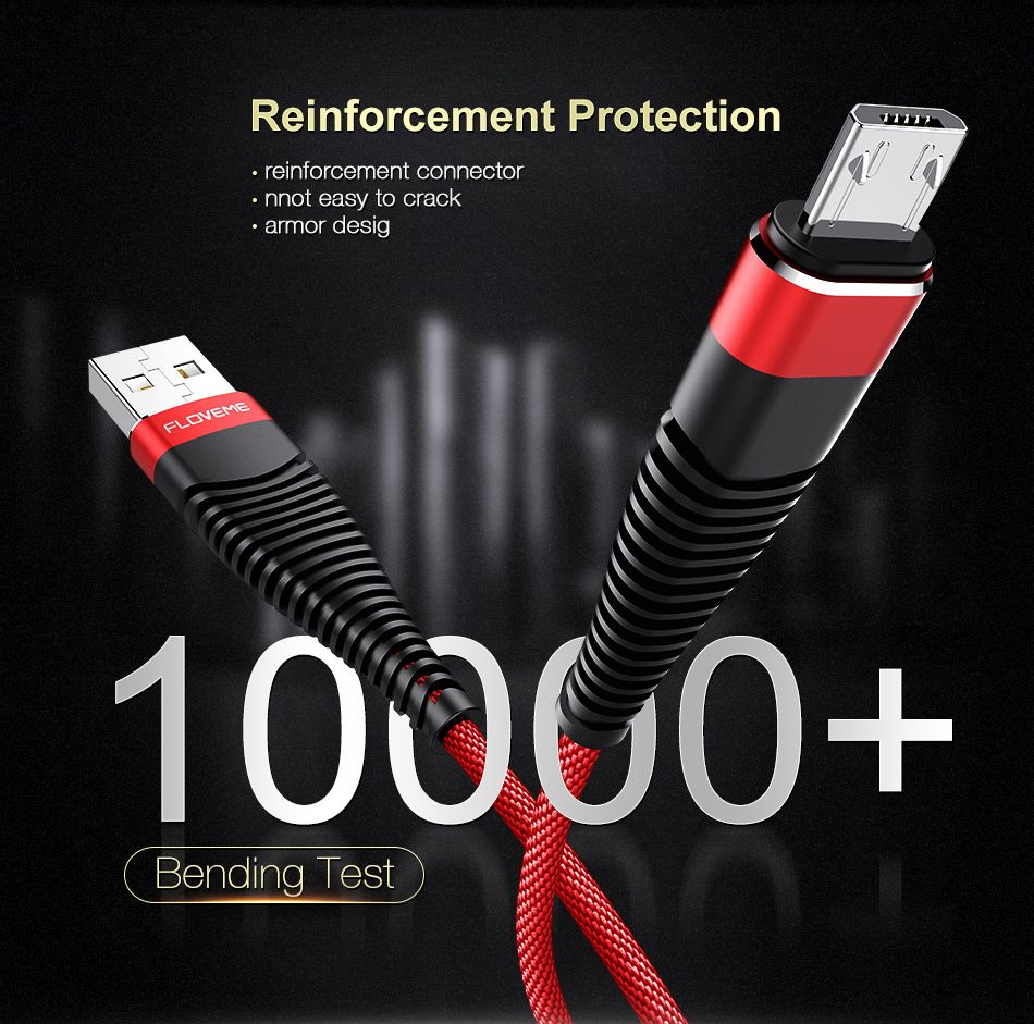 FLOVEME-Hi-Tensile-Micro-USB-Cable-Braided-Charging-Data-Cable-1M-For-S7-S6-Note-5-1294211