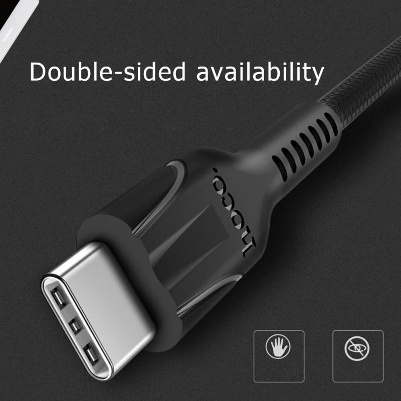 HOCO-U31-1m328ft-Nylon-Braided-Type-C-USB-Fast-Charging-Data-Sync-Charger-Cable-for-Mobile-Phone-1369356