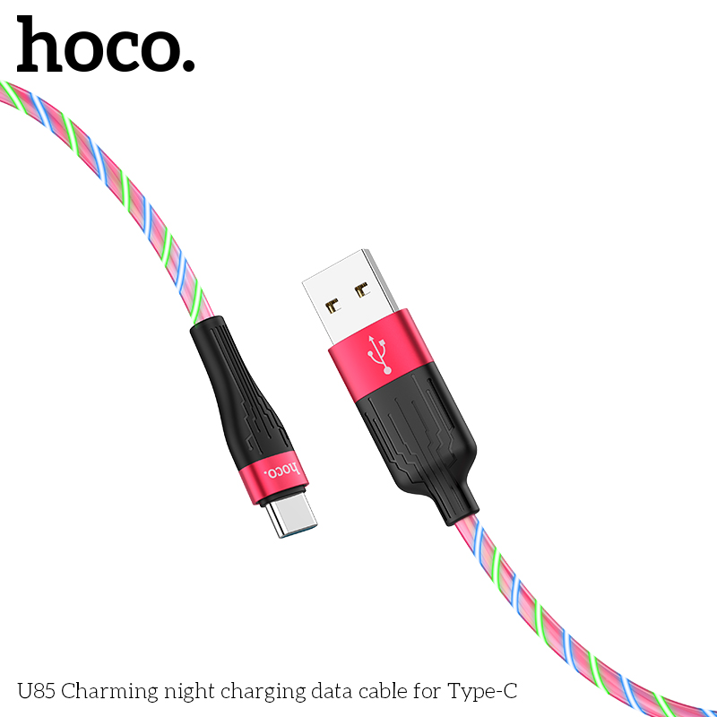 HOCO-U85-LED-24A-Type-C-Micro-USB-Fast-Charging-Data-Cable-For-Huawei-P30-Pro-Mate30-Xiaomi-Mi10-Red-1649138