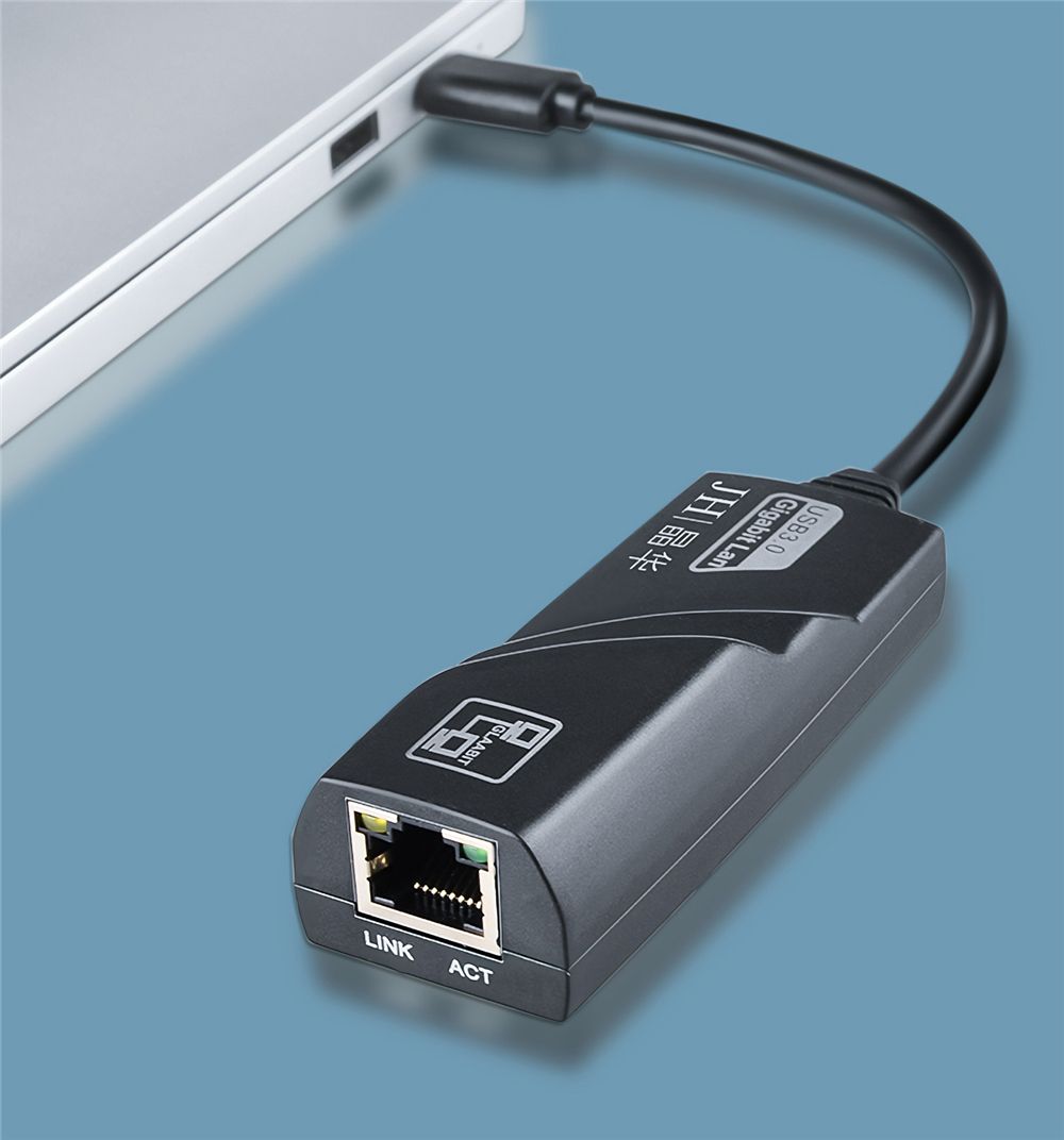 Jinghua-Z312-USB30-Gigabit-Wired-Network-Card-Connector-Notebook-TV-Box-RJ45-External-Network-Cable--1721235