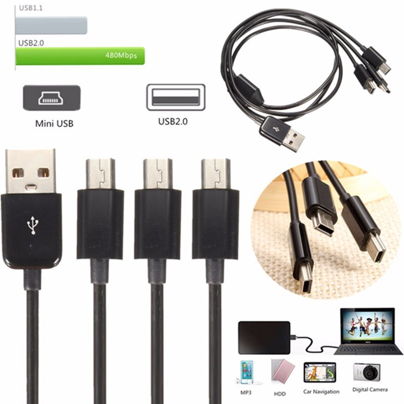 Micro-Cable-USB-20-Data-Sync-Charger-Cable-for-Android-1-Male-to-3-Mini-Male-1015053
