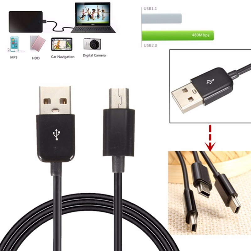 Micro-Cable-USB-20-Data-Sync-Charger-Cable-for-Android-1-Male-to-3-Mini-Male-1015053