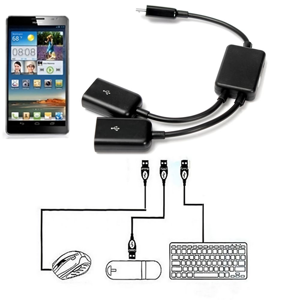 Micro-USB-to-2-OTG-Dual-Port-HUB-Cable-Y-Splitter-Micro-USB-Host-Adapter-Converter--Adapter-USB20-fo-1707284