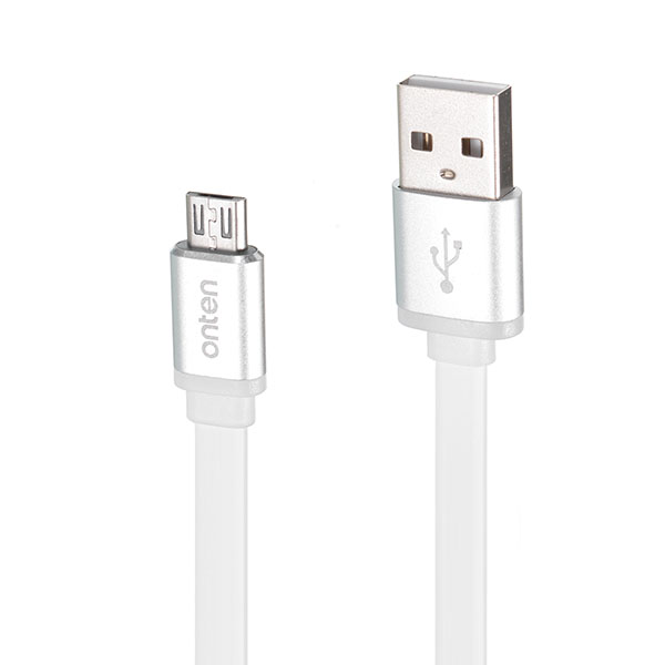 Onten-OTN-7298-Lightning-to-USB-flat-cable-for-Android-devices-Aluminum-Alloy-Shell-silver-1104339