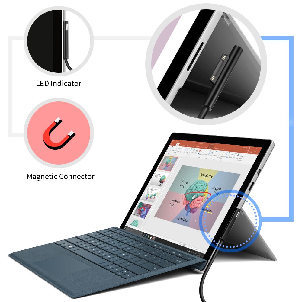 Rocketek-SCCF-USB-Type-C-PD-15V-Power-Charger-Adapter-Converter-Charging-Tablet-Cable-for-Microsoft--1652814