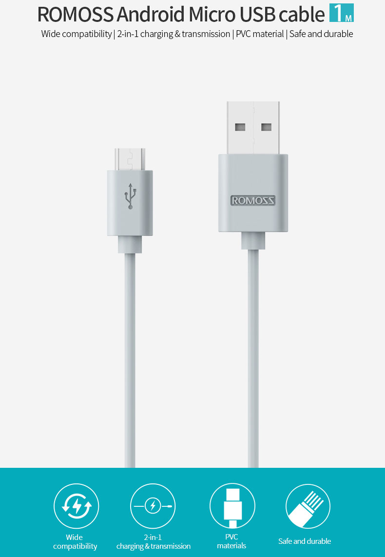 Romoss-3A-Micro-USB-Fast-Charging-Data-Cable-For-Mi4-7A-6Pro-OUKITEL-Y4800-Huawei-OPPO-VIVO-1586443