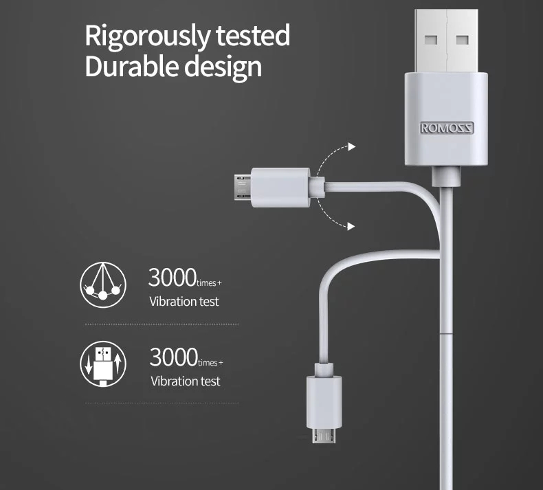 Romoss-3A-Micro-USB-Fast-Charging-Data-Cable-For-Mi4-7A-6Pro-OUKITEL-Y4800-Huawei-OPPO-VIVO-1586443