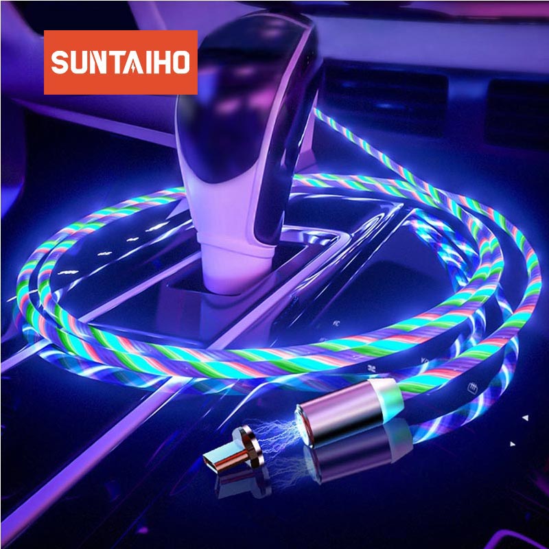 Suntaiho-Magnetic-Data-Cable-Micro-USB-Type-C-Flow-Luminous-Lighting-Data-Wire-For-Huawei-P30-P40-Pr-1694163