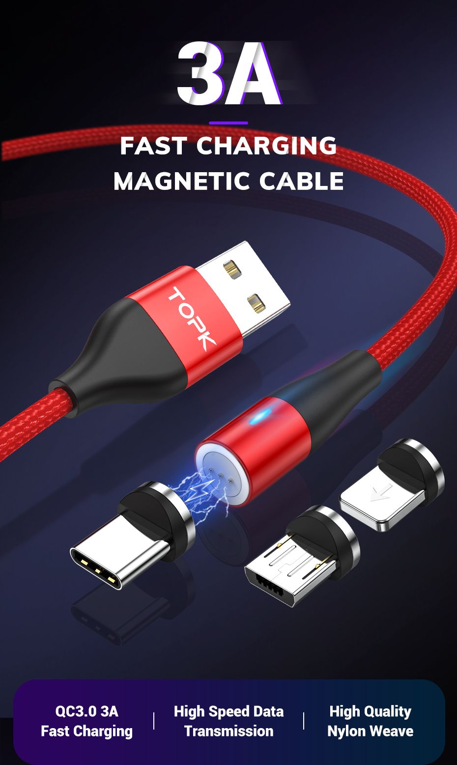 TOPK-3A-Type-C-Micro-USB-LED-Indicator-Fast-Charging-Magnetic-Data-Cable-For-Huawei-P30-Pro-Mate-30--1590239