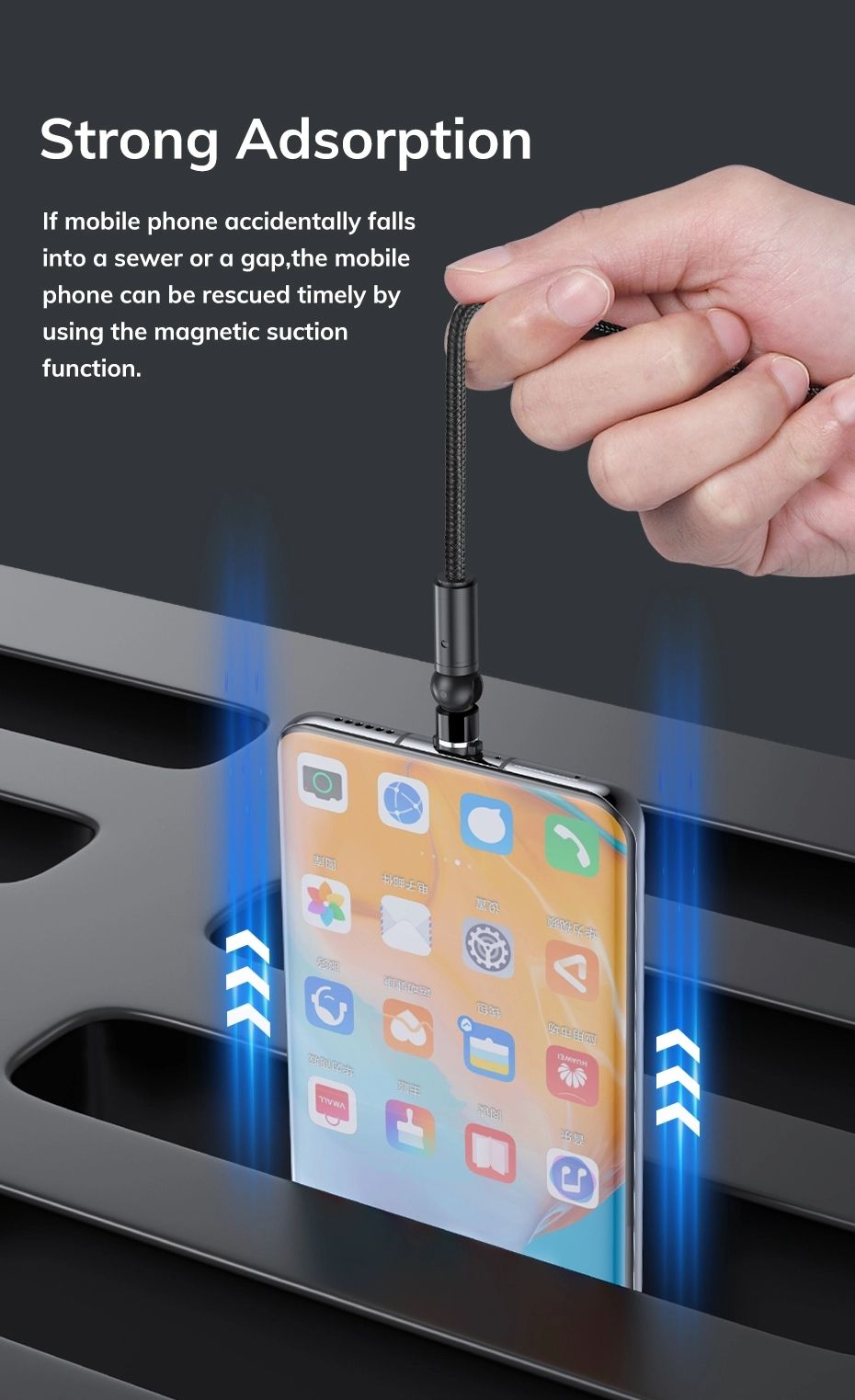 TOPK-AM68-3-in-1-Data-Cable-Elbow-LED-Indicator-Fast-Charging-USB-Magnetic-Rotation-Line-For-iPhone--1699366