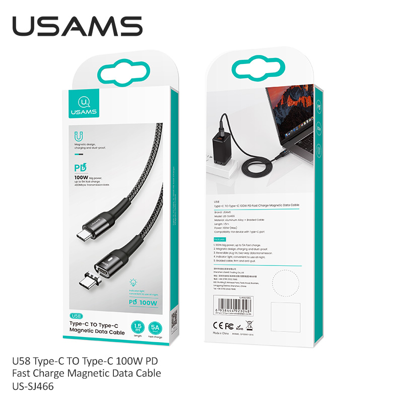 USAMS-100W-5A-Magnetic-USB-C-to-USB-C-PD-Cable-Quick-Charge-Type-C-Charging-Data-Cable-Sync-Cord-For-1749742